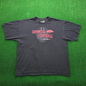 Arkansas Razorbacks Tshirt Mens XL/2XL Black Nike College Football Vintage Y2k